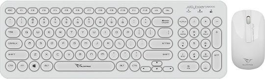 Alcatroz Kabellos Tastatur & Maus Set Englisch US Weiß