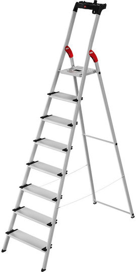 Hailo Leiter Aluminium mit 7+1 Stufen