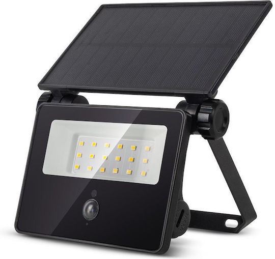 Avide Ηλιακός Προβολέας LED 8W Φυσικό Λευκό 4000K με Αισθητήρα Κίνησης