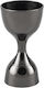 Double Spirit Measure 30/60ml Stainless Steel Black Φ4/5xh9.8cm Hourglass Gtsa 53-482 00045157