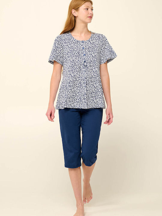 Vamp Summer Women's Pyjama Set Blue