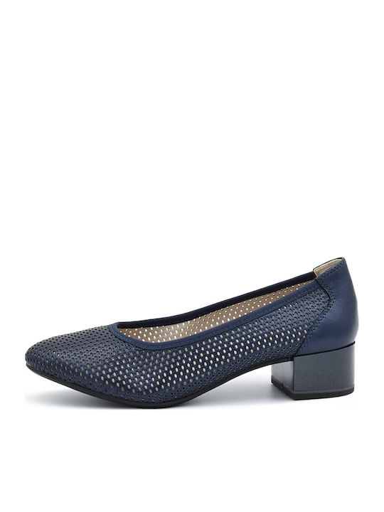 Caprice Leder Pumps Blau