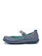 Leder Damen Ballerinas Anatomisch mit Riemchen / Riemchenverschluss Blaue
