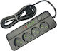 Schuko Power Strip 4 Positions with 4 USB-A and USB-C