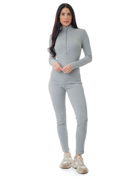Silia D Women's Long-sleeved One-piece Suit Grey