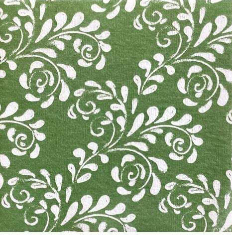 Xαρτοπετσέτες Luncheon Arabesque Olive 20x20cm Francoise Paviot 20 Tεμάχια