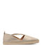 Women's Leather Espadrilles Gold