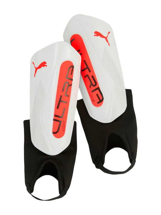 PUMA Ultra Light Ankle Adults Soccer Shin Protectors White 30991-01