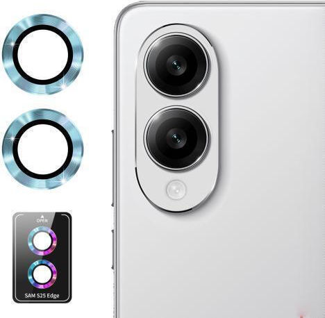 Enkay Hat-prince Camera Protection Tempered Glass Light Blue for the Samsung Galaxy S25 Edge