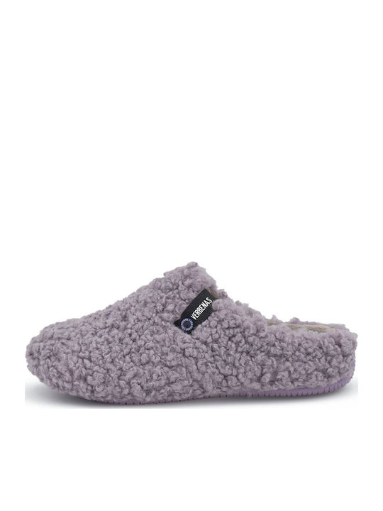 York Curly Anatomische Damen Hausschuhe Flieder