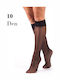 Diana B94 Invisible Elastic Knee-High Stockings 10d 2 Pairs Black