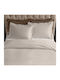 White Fabric Savoy Σετ Σεντόνια King Size 270x280εκ. Μπέζ (4τμχ)