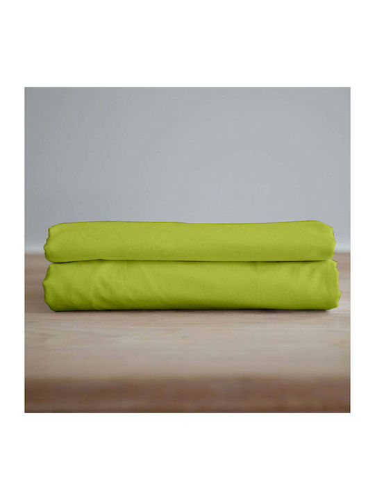 White Fabric Essential Σεντόνι King Size με Λάσ...