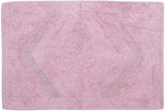 White Fabric Bath Mat Cotton Carlie 10070110 Purple 50x80cm