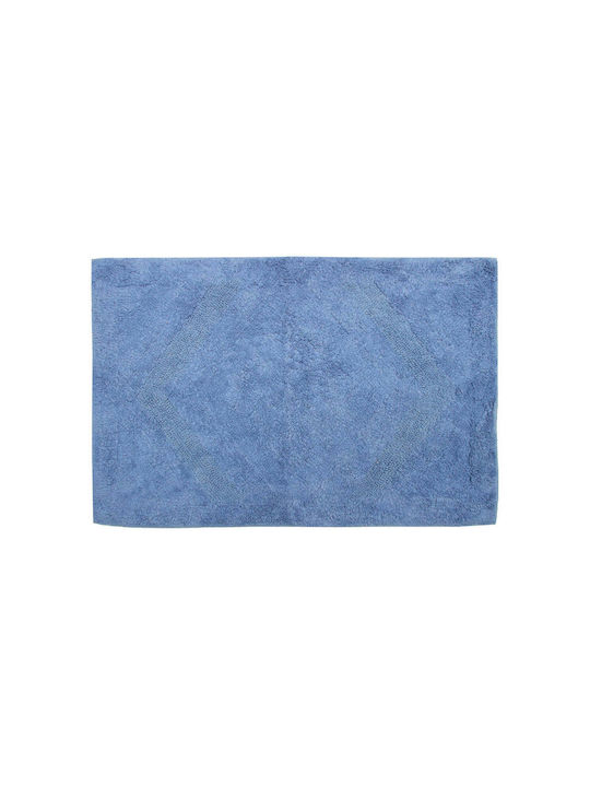 White Fabric Badematte Baumwolle Rechteckig Car...