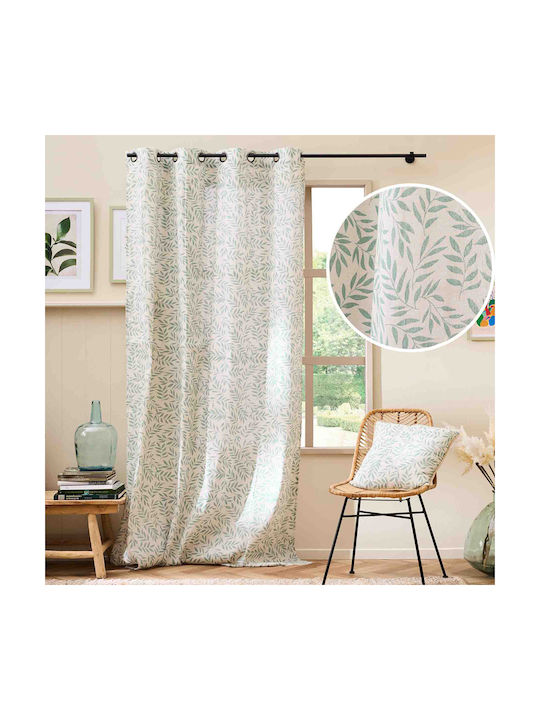 Curtain With Grommets L-c Naya Green 140x240cm