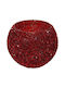 Art et Lumiere Candle Holder Glass in Red Color 11x11x8.5cm 1pcs
