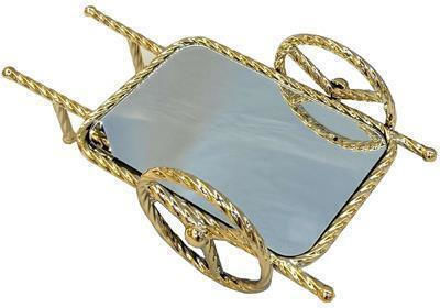 Tavă Decorativă Metal cu oglindă 37x12x20cm 1buc