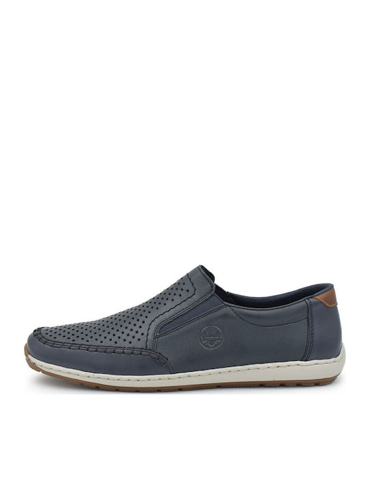 Leder Herren Freizeitschuhe Anatomisch Blau