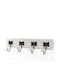 General Trade Wall Hanger Metal 4 Hooks White 60x12x1.3cm