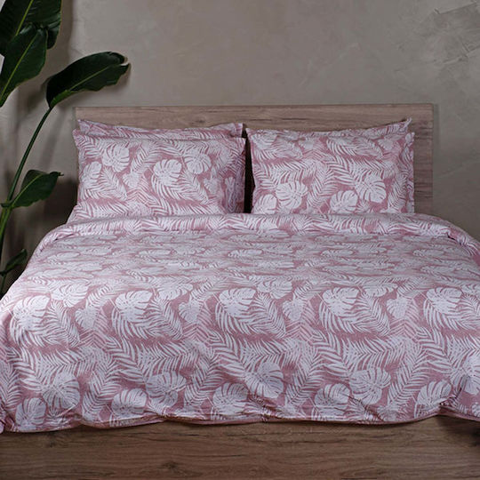 White Fabric Husă de Pilotă Bumbac Single 170x250 Feather Roz