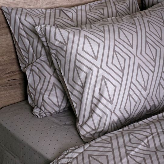 White Fabric Parker Kissenbezug-Set mit Umschlagumschlag Grey 50x70cm.