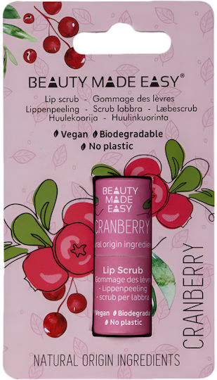 Beauty Made Easy Scrub De Buze Paper Cranberry 6gr