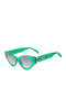 Tous Women's Sunglasses with Green Plastic Frame and Gray Gradient Lens STOB84S 0T52