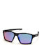 Skechers Men's Sunglasses with Black Plastic Frame and Multicolour Mirror Lens