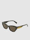 Liu Jo Women's Sunglasses with Black Plastic Frame and Brown Lens