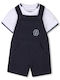 Kids Clothing Set with Dungarees Summer 2 Pieces Blue