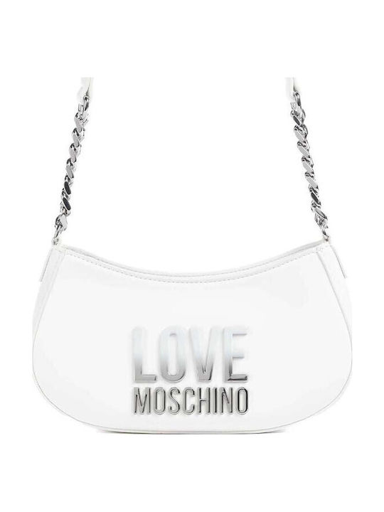 Moschino Дамска Чанта Тип "Клъч" Бяла