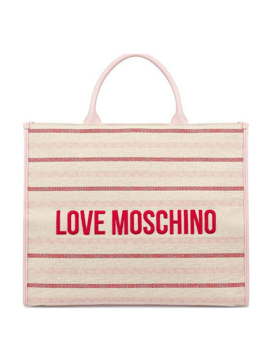 Moschino Leather Women's Bag Handbag Beige