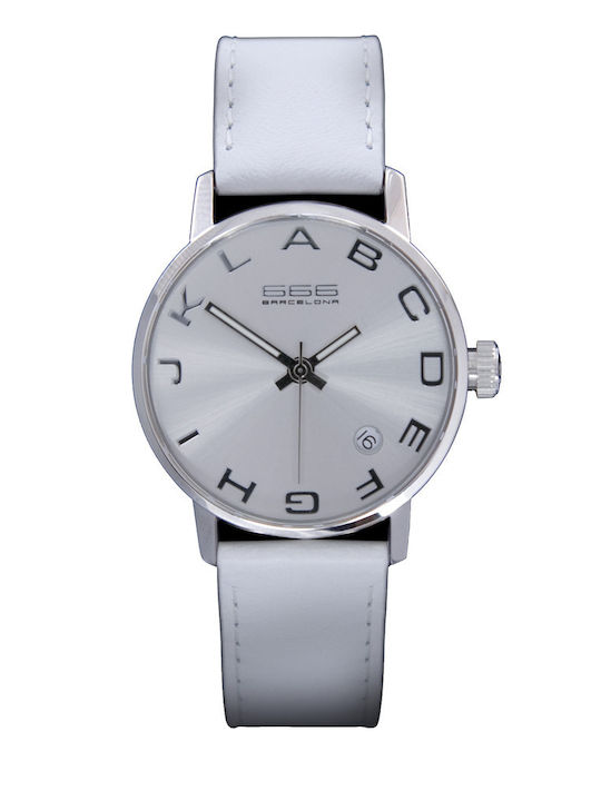 666 Barcelona Women's Watch with White Metal Bracelet