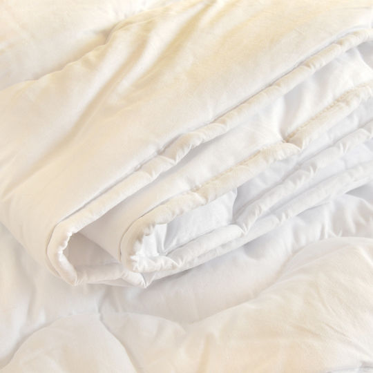 White Fabric Queen 220x240cm White White Fabric Queen 220x240cm White