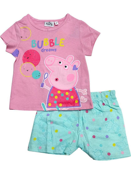 Disney Детска пижама Лятна Pink Peppa Pig