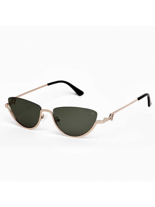 AV Sunglasses Zuma Unisex Sunglasses with Gold Metal Frame and Gold Lens 121-ZUMA gold