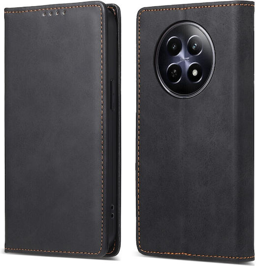 Dierfeng Book Piele artificială / Silicon Negru (Realme 12x)