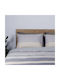 White Fabric Σετ Σεντόνια Μονά Βαμβακερά Darby Γκρι 165x270cm