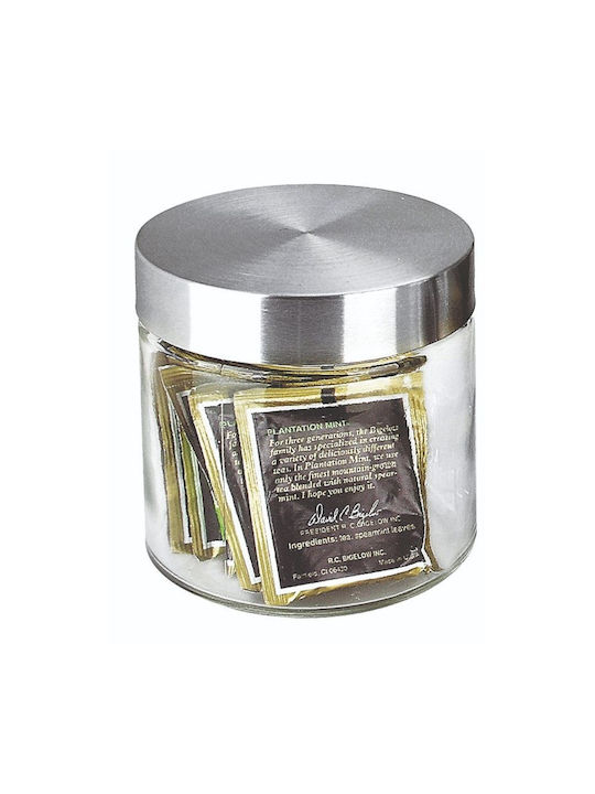 Βάζο Γυάλινο Ανοξείδωτο Καπάκι 850ml Φ11xh11,8cm Sino Gtsa 45-9209-4 00009070