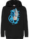 Детски суичър с качулка Аниме Манга Тралала Dragon Ball Z Гоку Супер Сайян 01 Черен