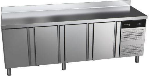 Fagor Frigider Inoxidabil de Banc 792lt cu 4 Uși și Unitate de Răcire 0/+0°C L254.2xl80xH85cm Ccp-4b