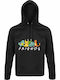 Unisex Hoodie Bio "Pokemon Freunde" Schwarz
