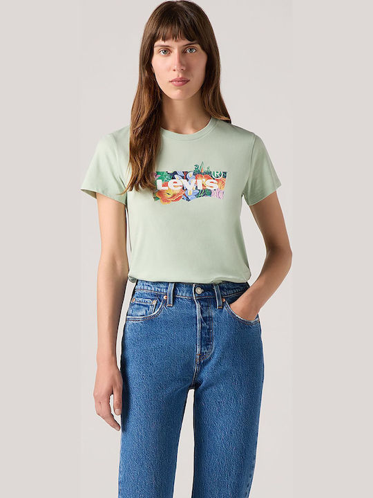Levi's Γυναικείο T-shirt Floral Πράσινο