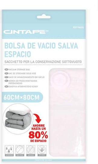 Cintape Plastic Sac de Depozitare pentru Haine Etanș și cu Vid 60x80cm 1buc