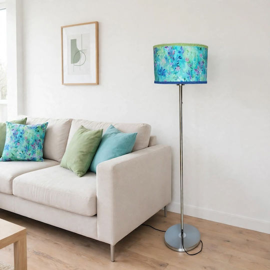 Oxygen Blue Fields Floor Lamp with Socket for Bulb E27 Green