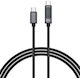 Devia Braided USB 2.0 Cable USB-C male - USB-C 60W PD Μαύρο 1.2m