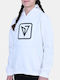 Kids Sweatshirt with Hood and Pockets White