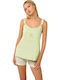 Βαμβακερό Babydoll Δροσερά Λεμόνια Green Fog 22236-green Fog 22236-green Fog Green Fog