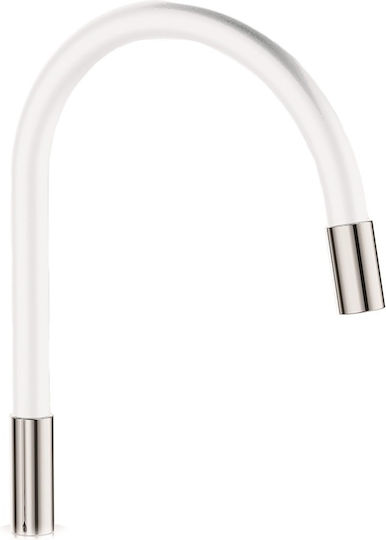 Interflex 086758 Flexibler Weißer Chrom-Top-Flow-Waschbecken-Auslauf